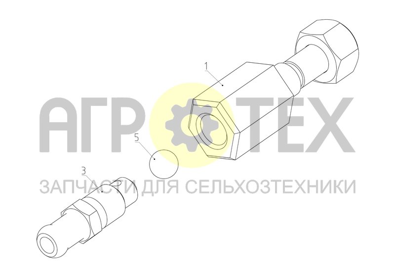 Клапан сливной (РСМ-100.14.00.080А) (№5 на схеме)
